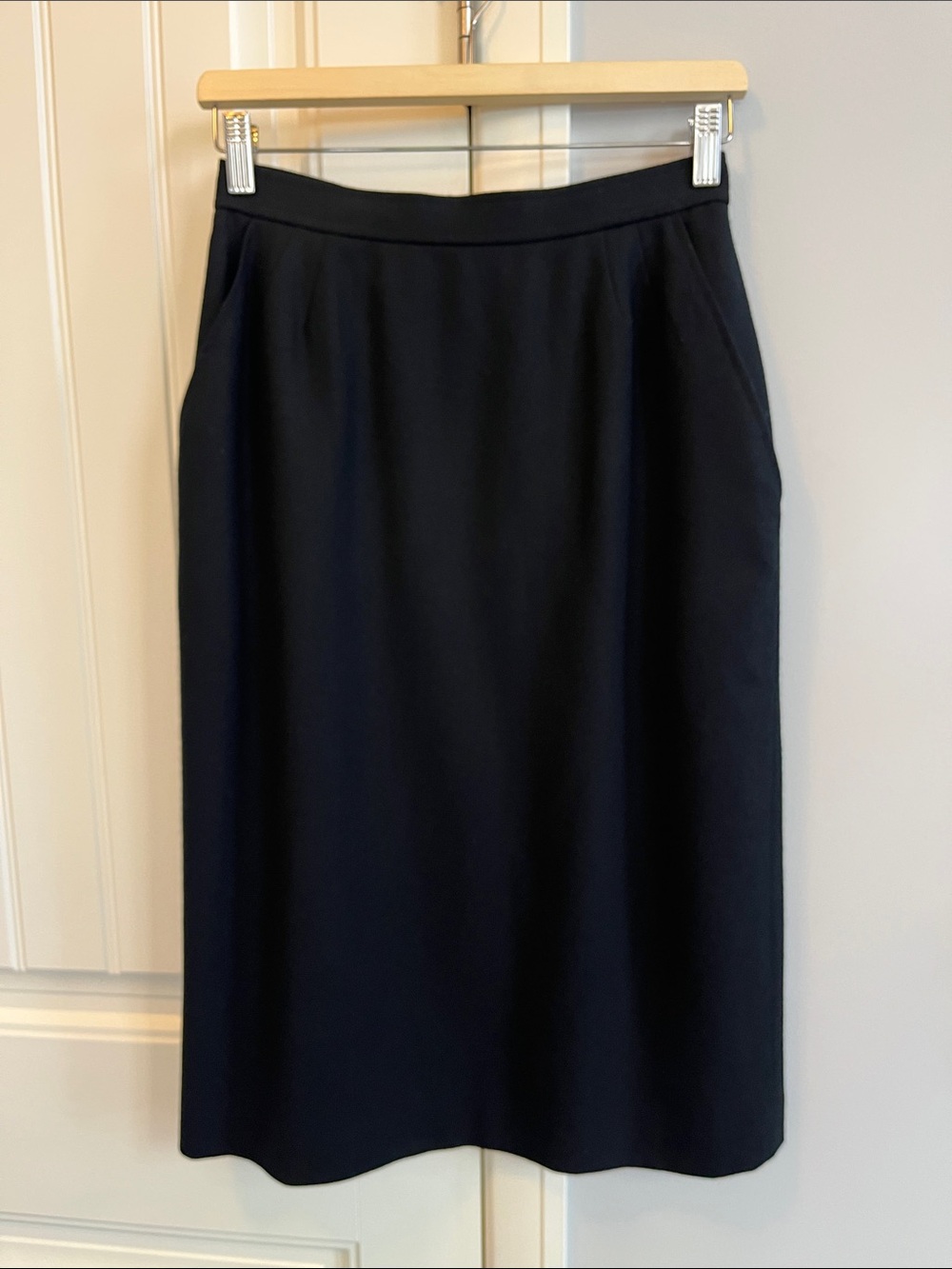 Evan-Picone Classic Black Women’s Wool Skirt 8